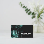 Snare und Tom Turquoise Drummer Business Card Visitenkarte (Stehend Vorderseite)