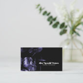Snare und Tom Violet Drummer Business Card Visitenkarte (Stehend Vorderseite)