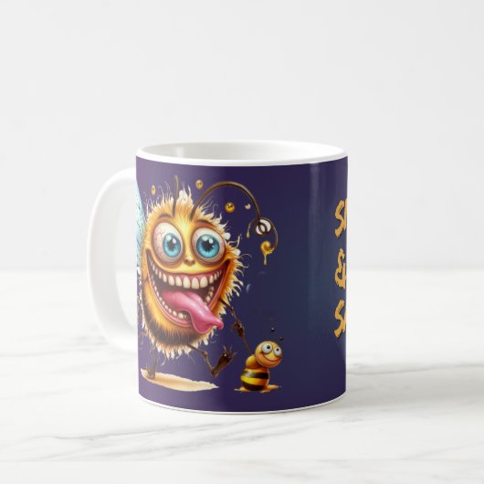 Snark und Sarcasm Crazy Bee Kaffeetasse (Vorderseite Links)
