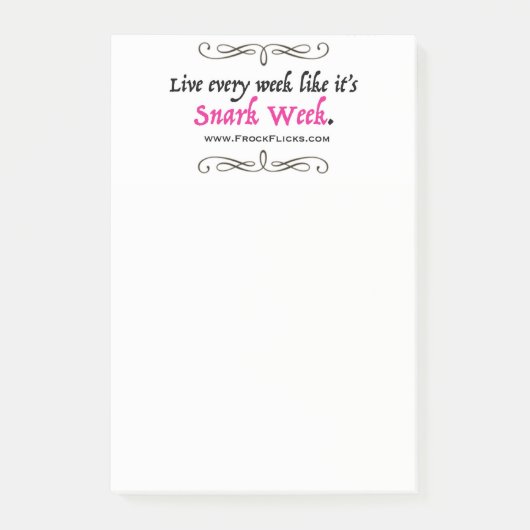 Snark Woche - klebrige Anmerkungen Post-it Klebezettel (Vorderseite)