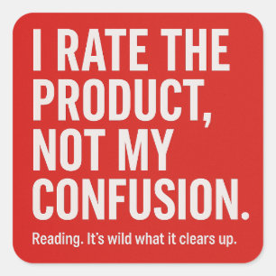 Snarke I bewerten das Produkt nicht meine Verwechs Quadratischer Aufkleber