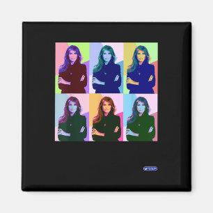 Snarknado Pop Art Melania Trump II Uni Erwachsene Magnet