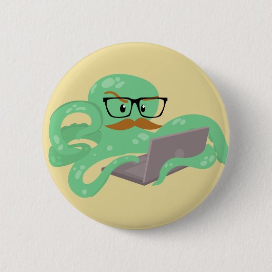 Snarktopus Internet-Krake Button (Vorderseite)