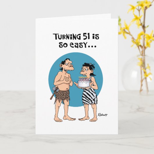 Snarky 51. Geburtstag Karte (Gelbe Blume)