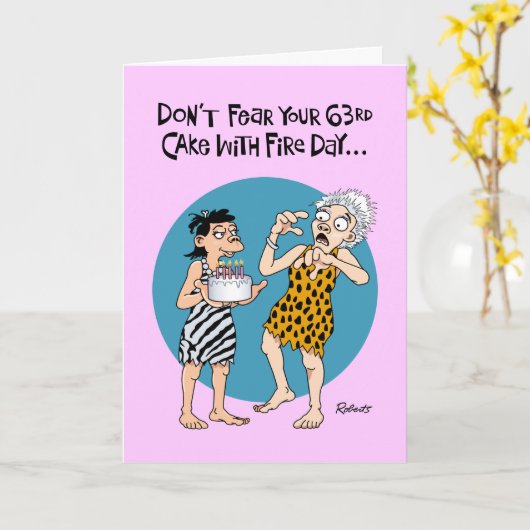 Snarky 63. Geburtstag Karte (Gelbe Blume)