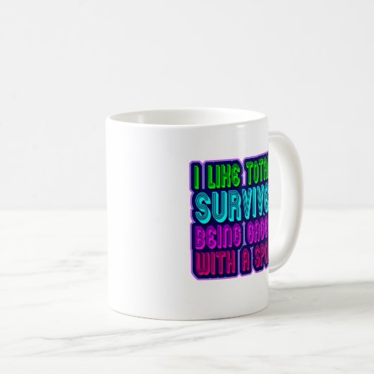 Snarky Aighties Spoon Funny Parody Slogan Kaffeetasse (VorderseiteRechts)