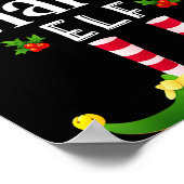 Snarky Christmas Elf Matching Pajama X-mas Party Poster (Ecke)