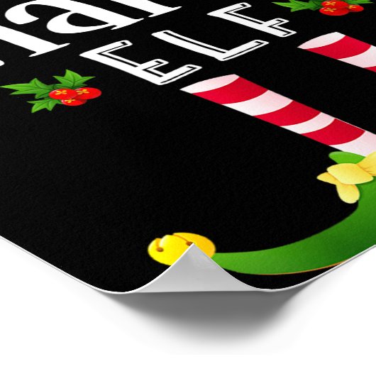 Snarky Christmas Elf Matching Pajama X-mas Party  Poster (Ecke)