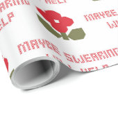 Snarky Cross Stitch Funny Adult Humor Irreversible Geschenkpapier (Rolleneckpunkt)