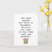 Snarky Funny Christmas Dezember Geburtstag Karte (Gelbe Blume)