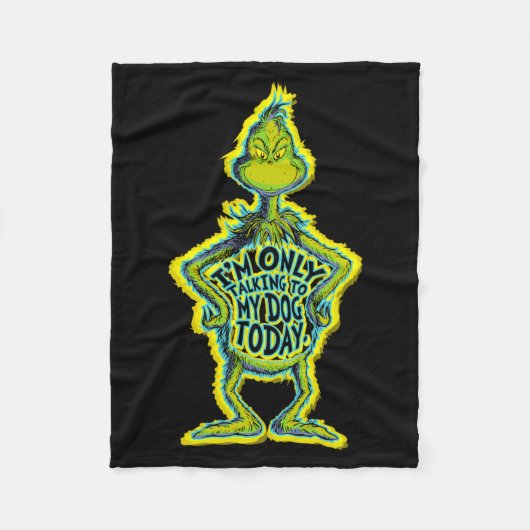 Snarky Funny Im Only Talking To My Dog T  Fleecedecke (Vorderseite)