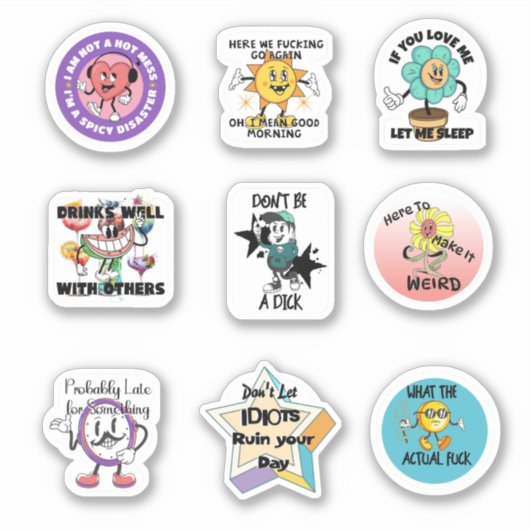 Snarky Funny Vinyl Stickers Aufkleber (Vorderseite)