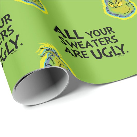 Snarky Grinch | Alle deine Pullover sind hässlich Geschenkpapier (Rolleneckpunkt)