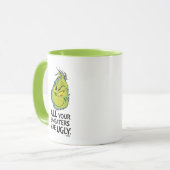 Snarky Grinch | Alle deine Pullover sind hässlich Tasse (Vorderseite Links)
