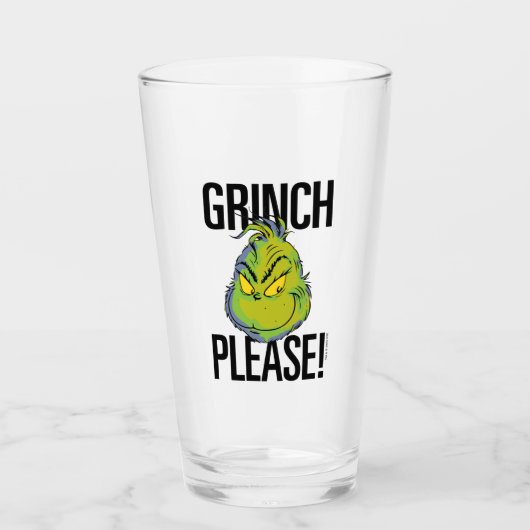 Snarky Grinch | Funny Grinch Bitte Glas (Vorderseite)