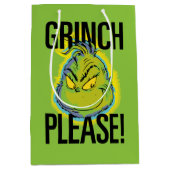 Snarky Grinch | Funny Grinch Bitte Mittlere Geschenktüte (Vorderseite)