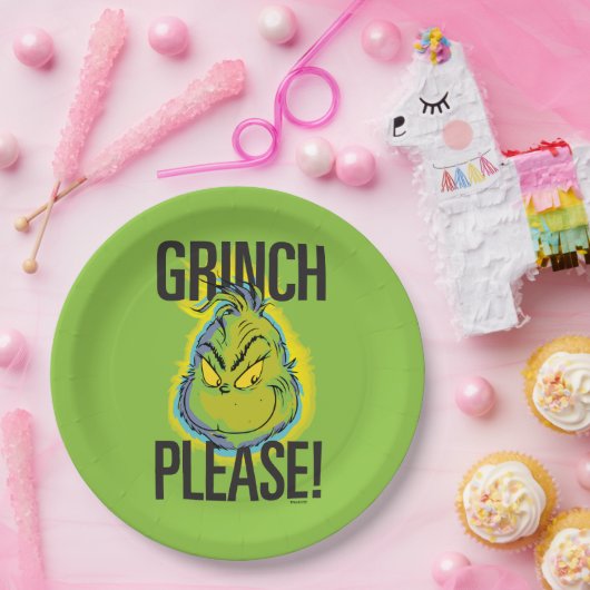Snarky Grinch | Funny Grinch Bitte Pappteller (Party)