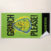Snarky Grinch | Funny Grinch Bitte Strandtuch (Vorderseite)