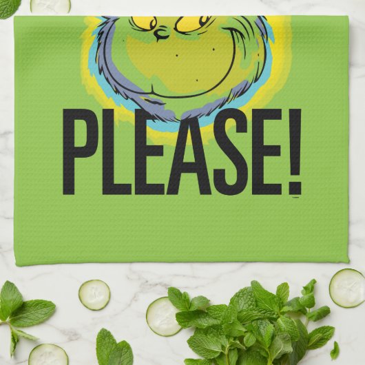 Snarky Grinch | Funny Grinch Bitte zitieren Geschirrtuch (Gefaltet)