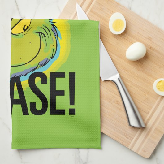 Snarky Grinch | Funny Grinch Bitte zitieren Geschirrtuch (Viertel Falte)