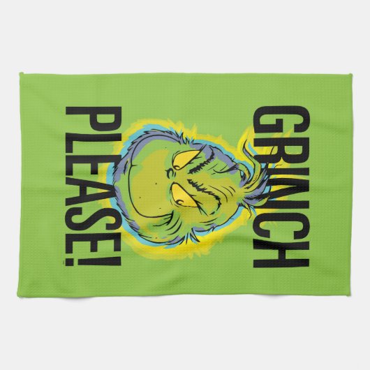 Snarky Grinch | Funny Grinch Bitte zitieren Geschirrtuch (Horizontal)