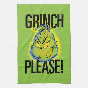 Snarky Grinch   Funny Grinch Bitte zitieren Geschirrtuch