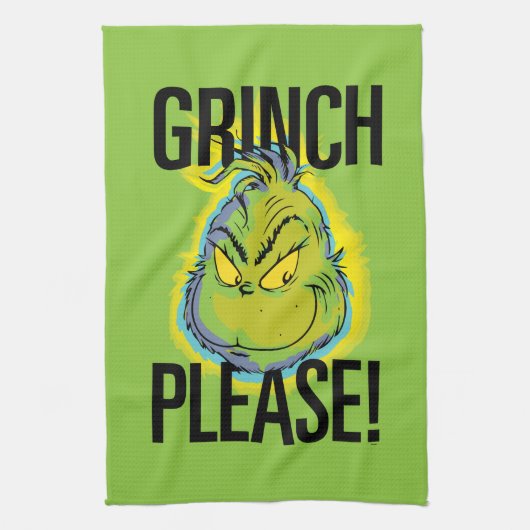 Snarky Grinch | Funny Grinch Bitte zitieren Geschirrtuch (Vertikal)