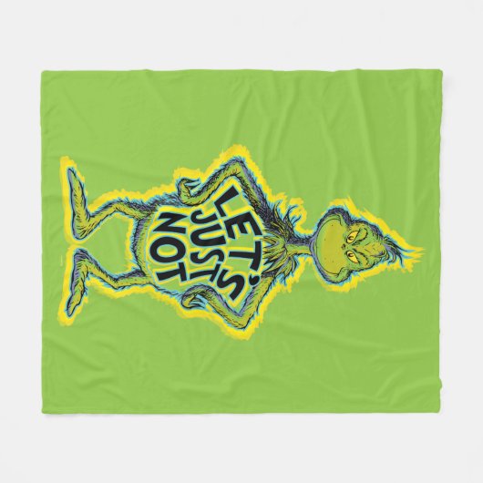 Snarky Grinch | Funny lass uns einfach nicht Fleecedecke (Vorderseite (Horizontal))