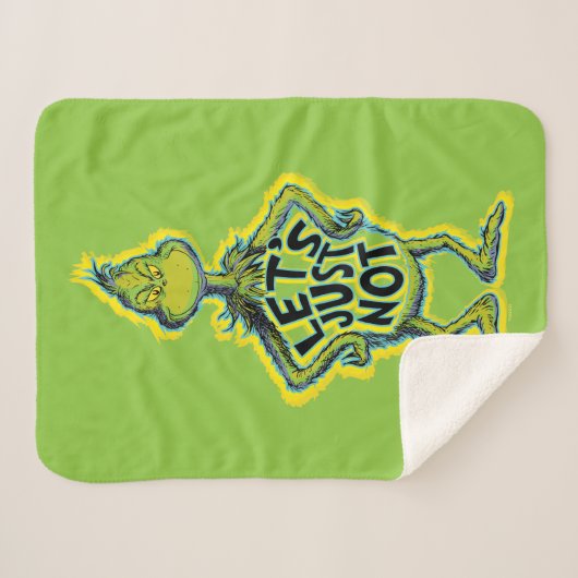 Snarky Grinch | Funny lass uns einfach nicht Sherpadecke (Vorderseite (Horizontal))