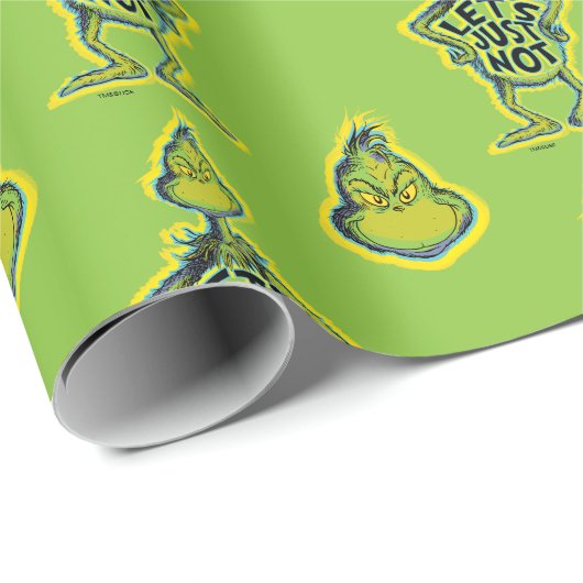 Snarky Grinch | Funny lass uns einfach nicht zitie Geschenkpapier (Rolleneckpunkt)