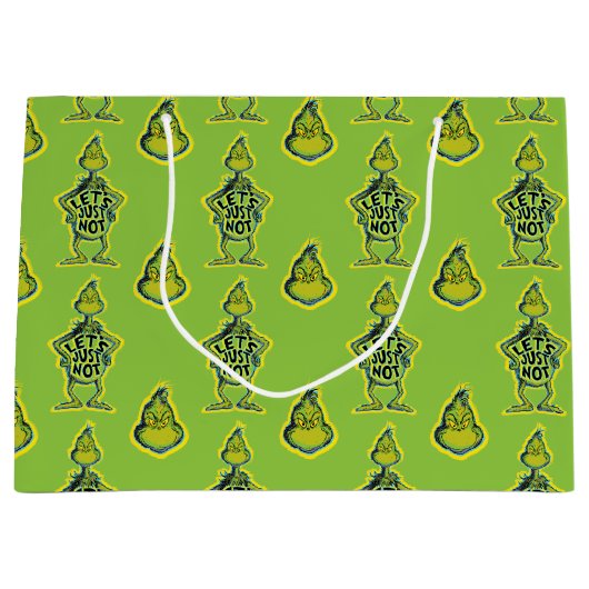 Snarky Grinch | Funny lass uns einfach nicht zitie Große Geschenktüte (Vorderseite)