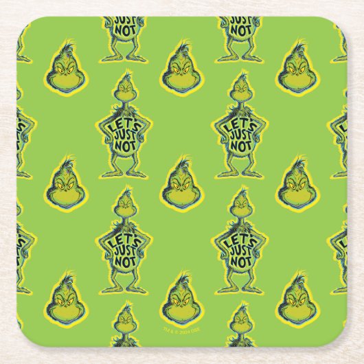 Snarky Grinch | Funny lass uns einfach nicht zitie Rechteckiger Pappuntersetzer (Vorderseite)