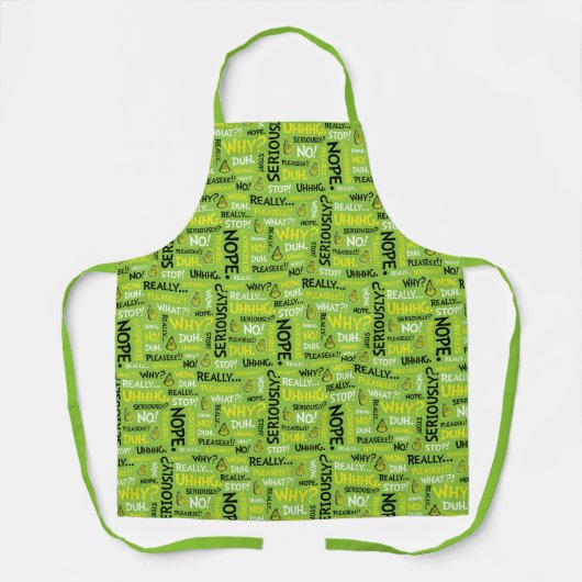 Snarky Grinch | Grinch Snarky Phrase Muster 2 Schürze (Vorderseite)