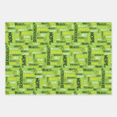 Snarky Grinch | Grinch Snarky Phrase Muster Geschenkpapier Set (Vorderseite 2)