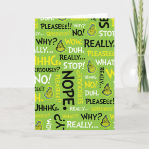 Snarky Grinch   Grinch Snarky Phrase Muster Karte