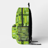 Snarky Grinch | Grinch Snarky Phrase Pattern Bedruckter Rucksack (Rechts)