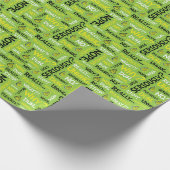 Snarky Grinch | Grinch Snarky Phrase Pattern Geschenkpapier (Ecke)