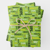 Snarky Grinch | Grinch Snarky Phrase Pattern Geschenkpapier Set (Beispiel)