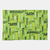 Snarky Grinch | Grinch Snarky Phrase Pattern Geschirrtuch (Horizontal)