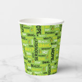 Snarky Grinch | Grinch Snarky Phrase Pattern Pappbecher (Rückseite)