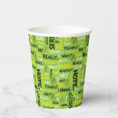 Snarky Grinch | Grinch Snarky Phrase Pattern Pappbecher (Rechts)