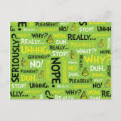 Snarky Grinch | Grinch Snarky Phrase Pattern Postkarte (Vorderseite)