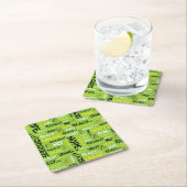 Snarky Grinch | Grinch Snarky Phrase Pattern Rechteckiger Pappuntersetzer (Vor Ort)