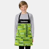 Snarky Grinch | Grinch Snarky Phrase Pattern Schürze (Getragen)