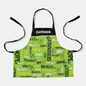 Snarky Grinch | Grinch Snarky Phrase Pattern Schürze (Vorderseite)