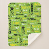 Snarky Grinch | Grinch Snarky Phrase Pattern Sherpadecke (Vorderseite)