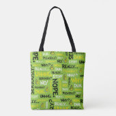 Snarky Grinch | Grinch Snarky Phrase Pattern Tasche (Rückseite)