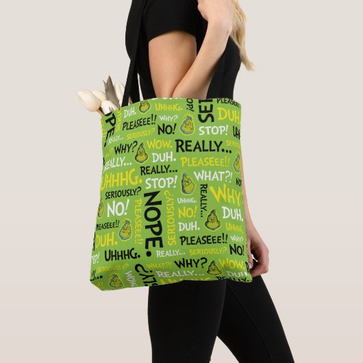 Snarky Grinch | Grinch Snarky Phrase Pattern Tasche (Von Nahem)