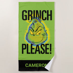 Snarky Grinch Lustiger Grinch Bitte Strandtuch