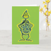 Snarky Grinch | Witzig Ich rede nur mit meinem Hun Karte (Gelbe Blume)